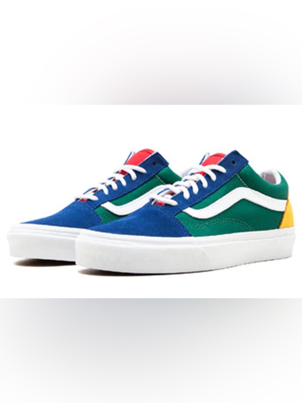 Vans Multi-Color Low-Top Sneakers — Green, Navy & Yellow